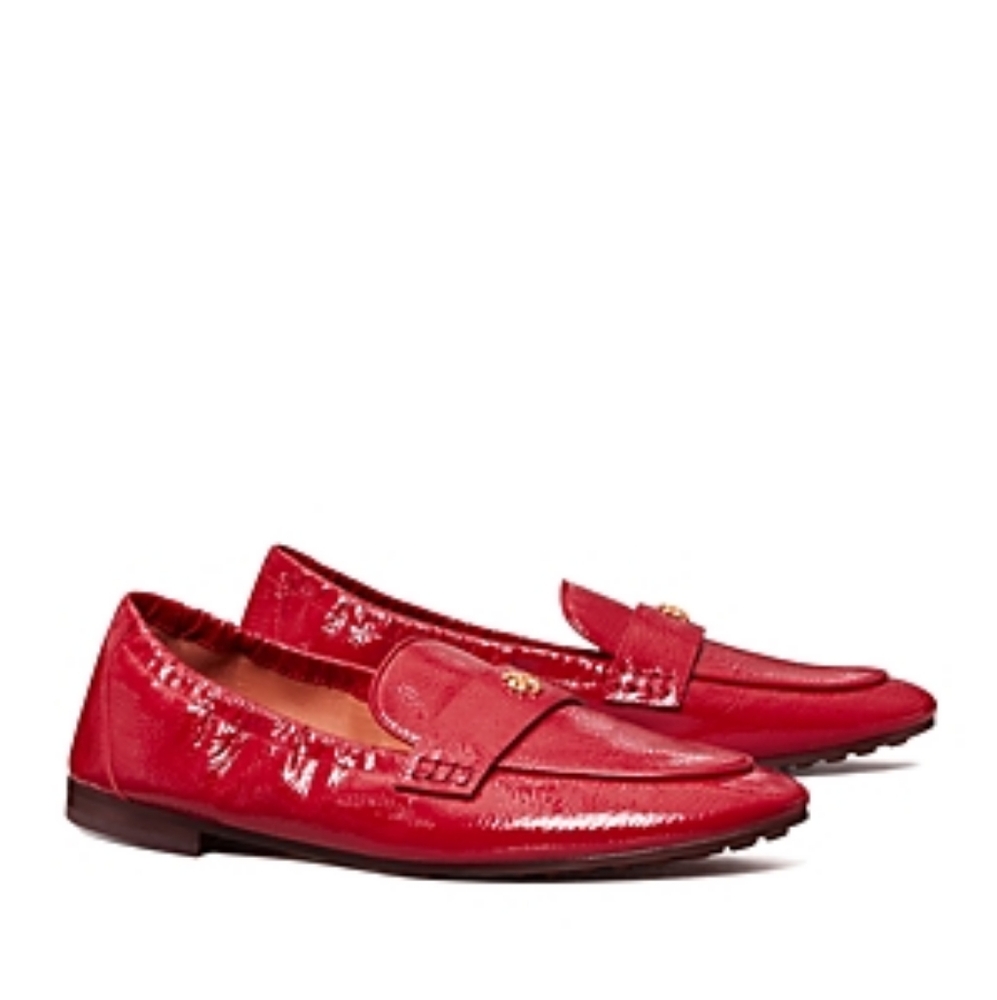 Tory Burch Almond Apron Toe Ballet Loafers in Tory Red Size 6 M